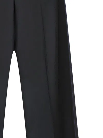 Giuseppe Di Morabito Wool Tailoring High Waist Straight Pants In Black