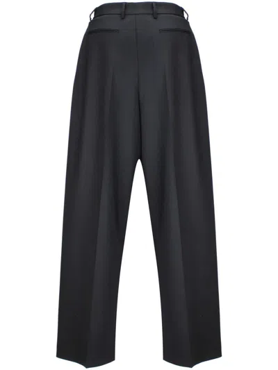 Giuseppe Di Morabito Wool Tailoring High Waist Straight Pants In Black