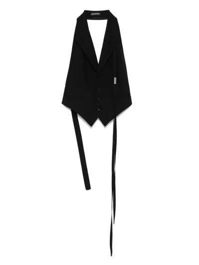 Ann Demeulemeester Zipora Peak Lapel Backless Waistcoat