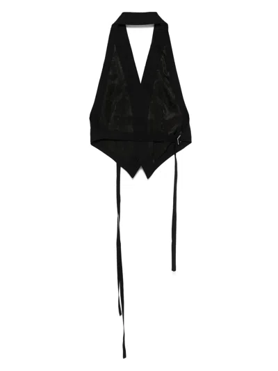 Ann Demeulemeester Zipora Peak Lapel Backless Waistcoat