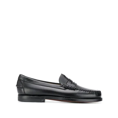 Sebago Black Calf Leather Loafers