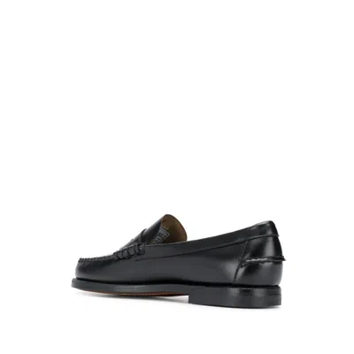 Sebago Black Calf Leather Loafers