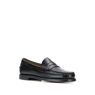 Sebago Black Calf Leather Loafers