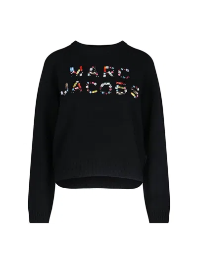 Marc Jacobs Ribbed Crewneck Knitwear Long Sleeves In Black