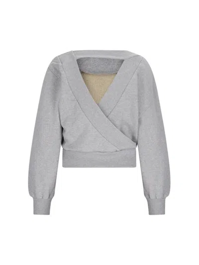 Attico Oversize Sweatshirt In Grey