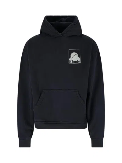 Rhude Men's Moonlight Badge Hoodie In Black