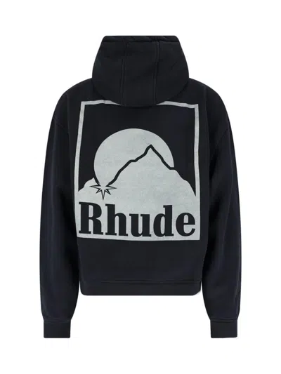 Rhude Men's Moonlight Badge Hoodie In Black