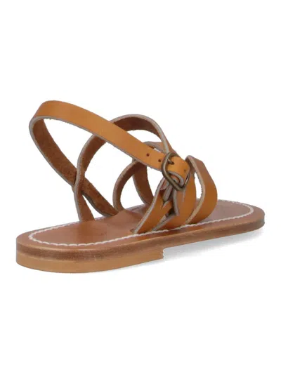 Kjacques Nemesis Strappy Flat Sandals In Brown