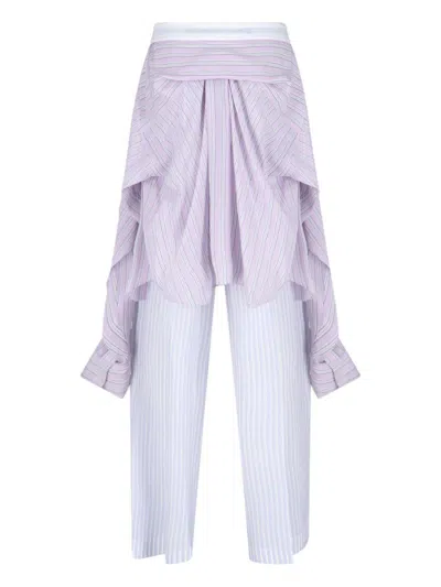 Alexander Wang Large Pants In Silk In Blue