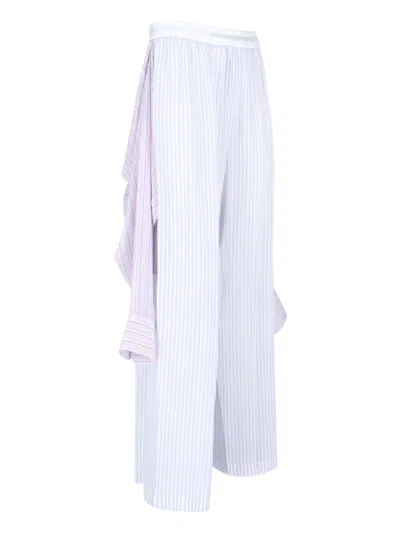 Alexander Wang Large Pants In Silk In Blue