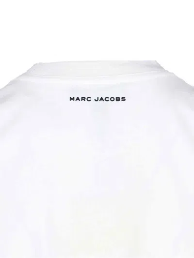 Marc Jacobs Womens Bra Graphic Boxy-fit Short-sleeve Cotton-jersey T-shirt White In White