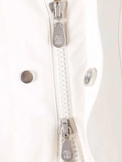 Brunello Cucinelli Men Shirt-style Outerwear Unlined In Water-repellent Microfibre With Heat Tapes In White