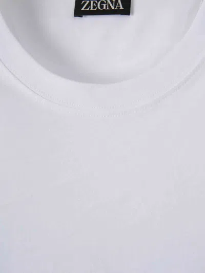 Zegna Short Sleeve Linen T-shirt In Neutral