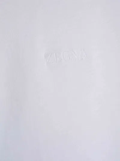 Zegna Short Sleeve Linen T-shirt In Neutral