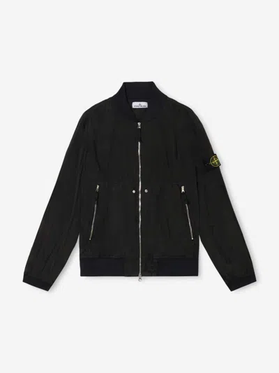 Stone Island Nylon Metal Watro-tc Bomber Jacket In Black
