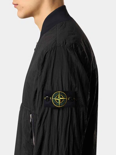 Stone Island Nylon Metal Watro-tc Bomber Jacket In Black