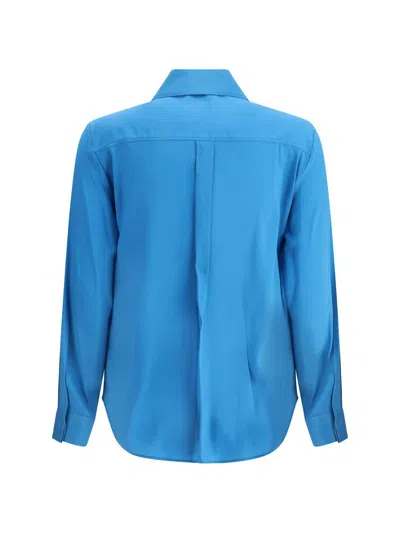 Ella Silk Shirt In Blue
