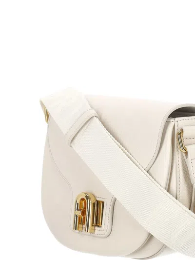 Furla Shoulder Bags With Adjustable Strap And Gold-tone Hardware In Neutral