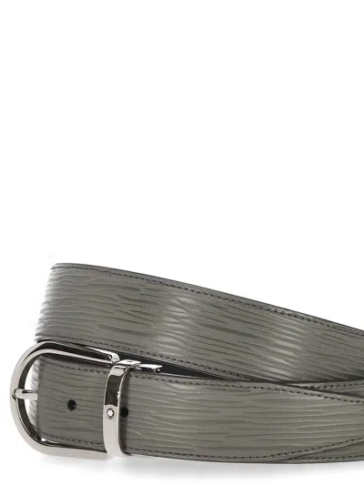Montblanc Belts In Medium Grey Bark