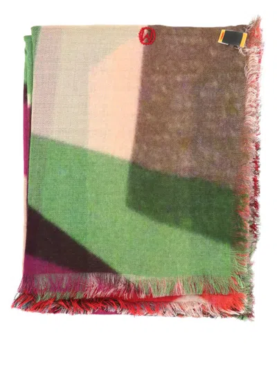 Talking Walls Geometric-print Scarf In Multicolor