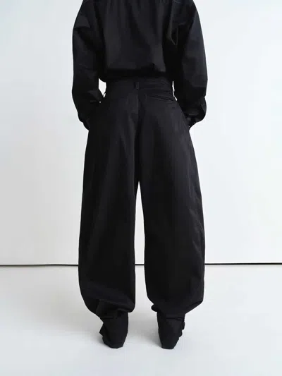 Lemaire Heavy Cotton Poplin Pajama Pants In Black