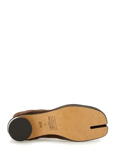 Maison Margiela Leather Tabi Ankle Boots 30 In Brown