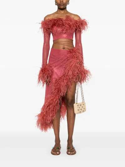Shop Oseree Dare Blades Plumage Top