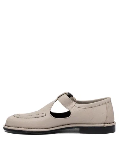 Pierre Hardy Buckled Leather Loafers In Gray
