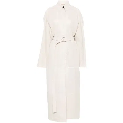 Sportmax Antiope1234 Coats And Trench Coats White In Neutral