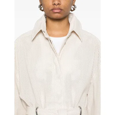 Sportmax Antiope1234 Coats And Trench Coats White In Neutral