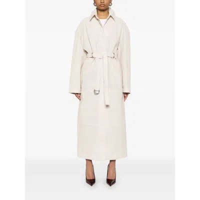 Sportmax Antiope1234 Coats And Trench Coats White In Neutral