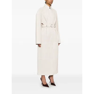Sportmax Antiope1234 Coats And Trench Coats White In Neutral