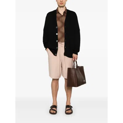 Emporio Armani Soft-touch Modal Bermuda Shorts With Peace-inspired Print
