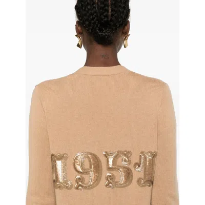 Max Mara Sequin Embellished Wool Cashmere Cardigan