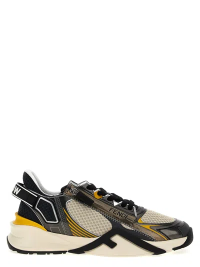 Fendi Streamlined Sneakers Featuring Contrast Panels