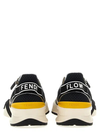 Fendi Streamlined Sneakers Featuring Contrast Panels