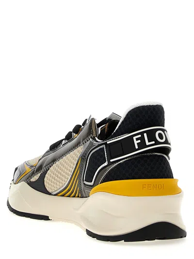 Fendi Streamlined Sneakers Featuring Contrast Panels