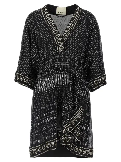 Isabel Marant Dress 'nawel' V-neckline Belted Waist