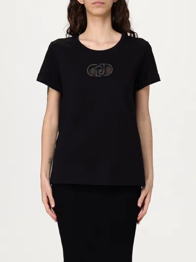 Liu •jo Cotton T-shirt In Black In ブラック 1