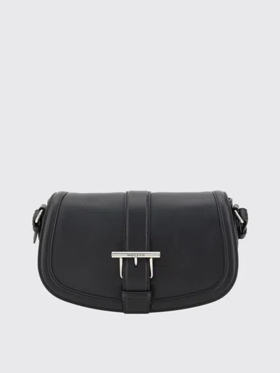 Alexander Mcqueen Mini T-bar Leather Shoulder Bag In Black