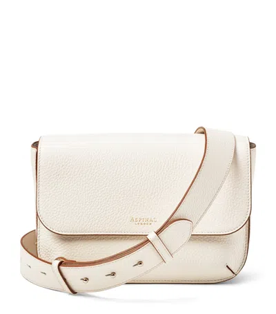 Aspinal Of London Womens Ivory Ella Grande Leather Cross-body Bag In Neutral