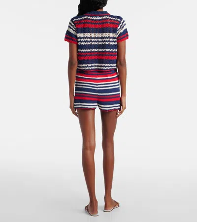 Anna Kosturova Crochet Cotton Crop Top In Multicoloured