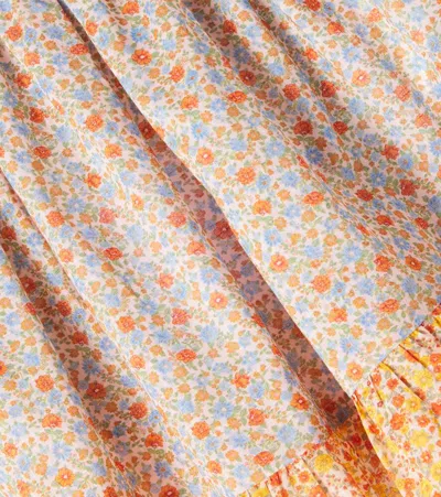 LUCKY花卉蕾丝边饰棉质半身裙