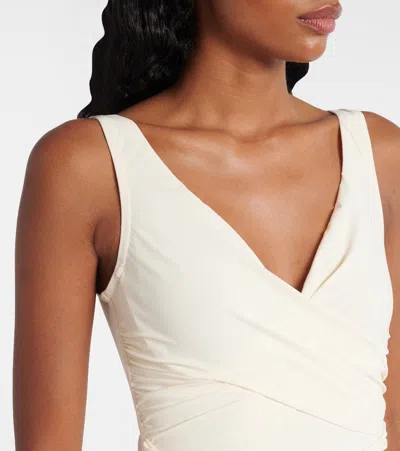 Karla Colletto Basics Ruched Swimsuit In White