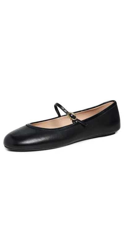 Gianvito Rossi Mary Ribbon Patent Leather Ballet Flats In Black