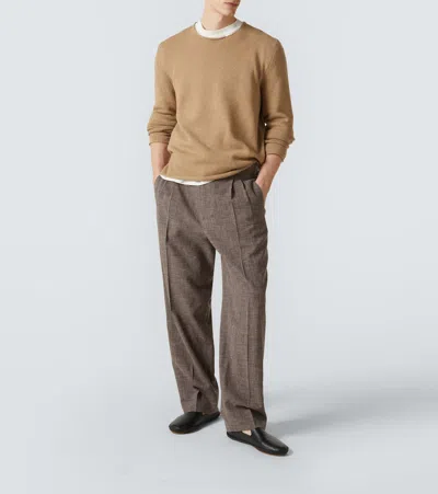 The Row Black Vasko Slip On Loafers In Black