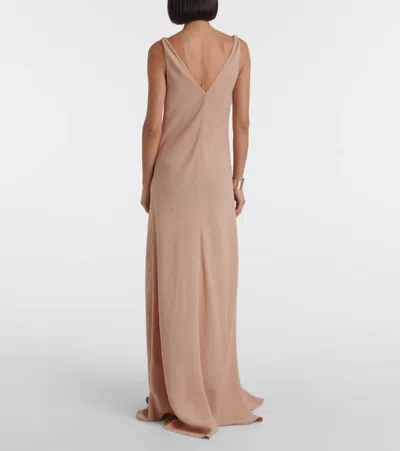 CALLIE亚麻绉纱加长连衣裙