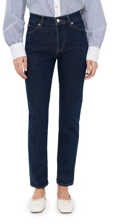 Frame Le Sleek Straight Jeans Stargirl In Blue