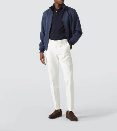 Thom Sweeney Straight Chinos In White