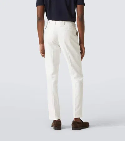 Thom Sweeney Straight Chinos In White